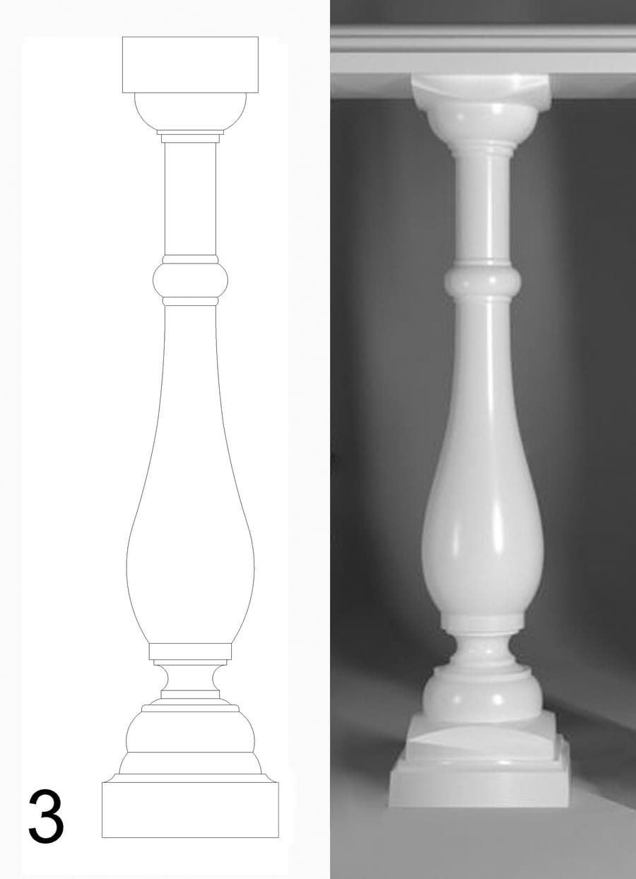 Торшер из балясины