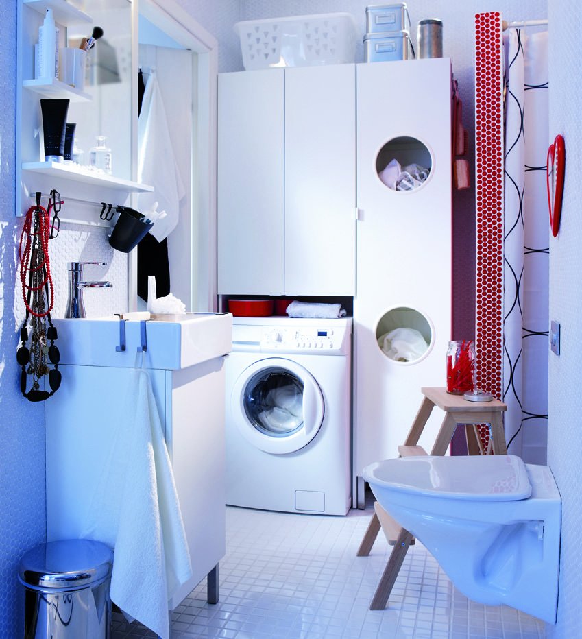 Икеа шкаф над стиральной машинкой