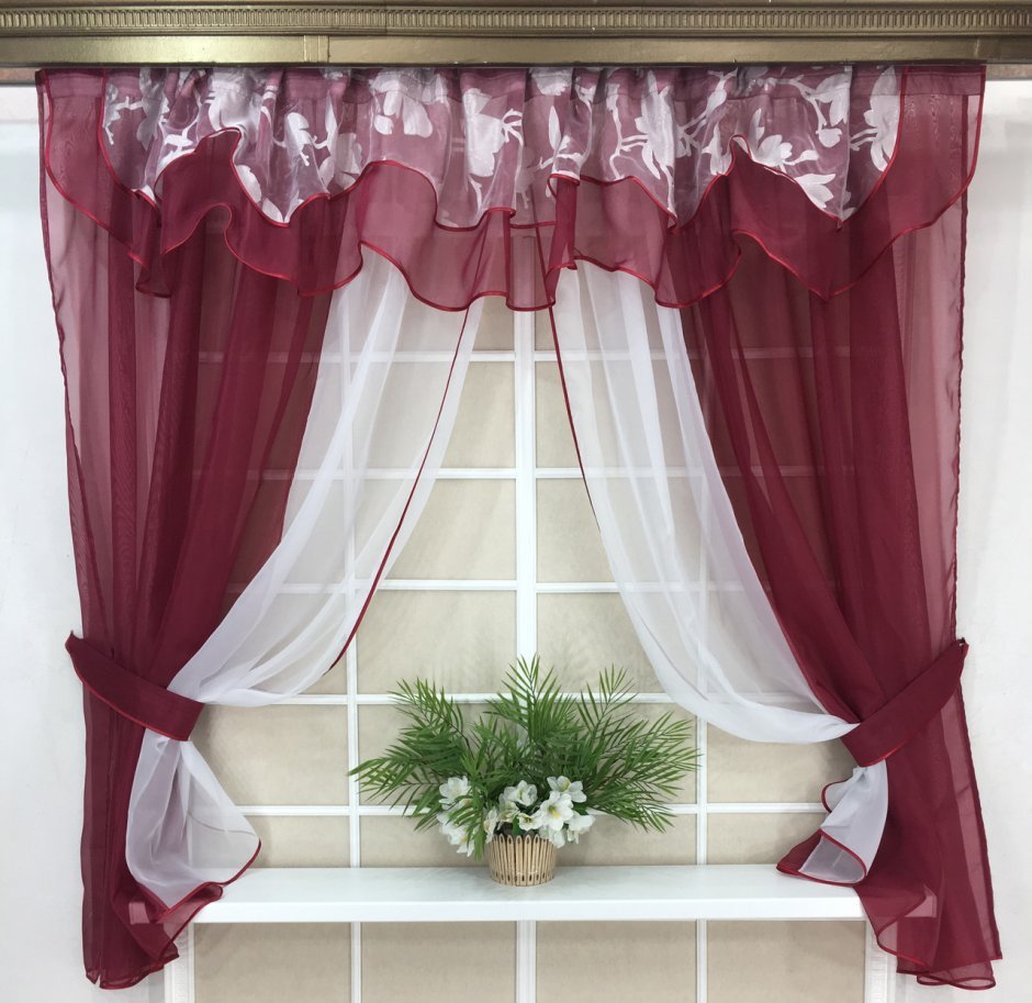 Занавески на кухню короткие