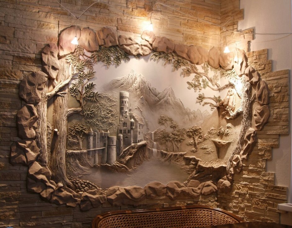 Панно из штукатурки на стену