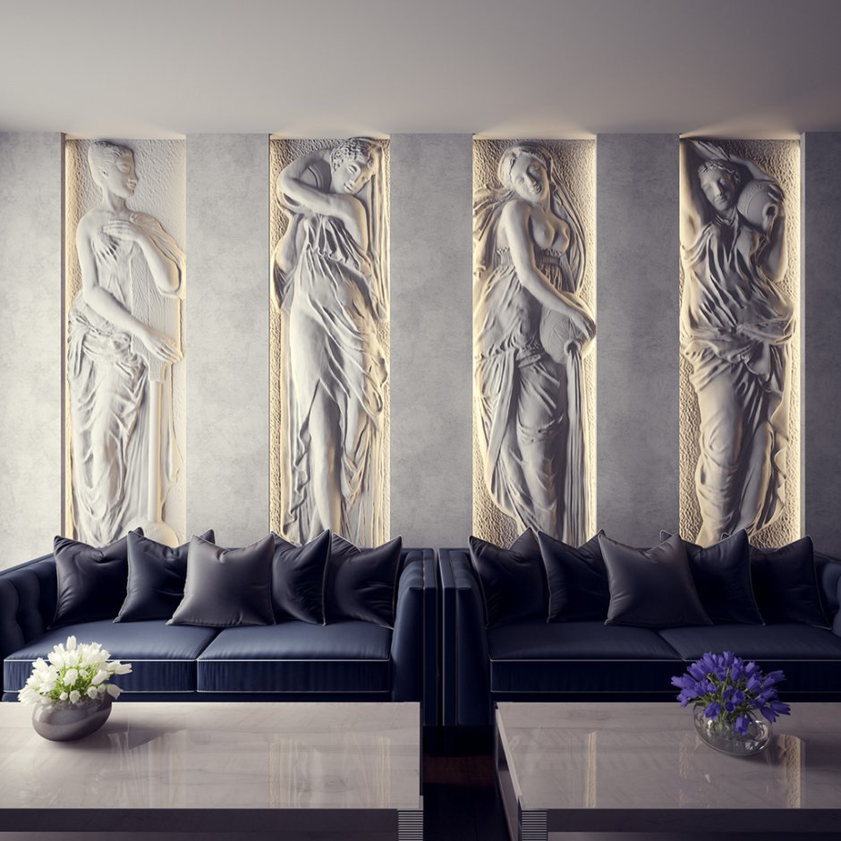 Гипсовая лепнина в стиле арт деко