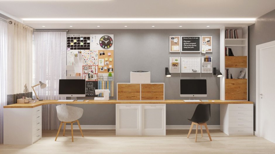 Рабочий кабинет в скандинавском стиле