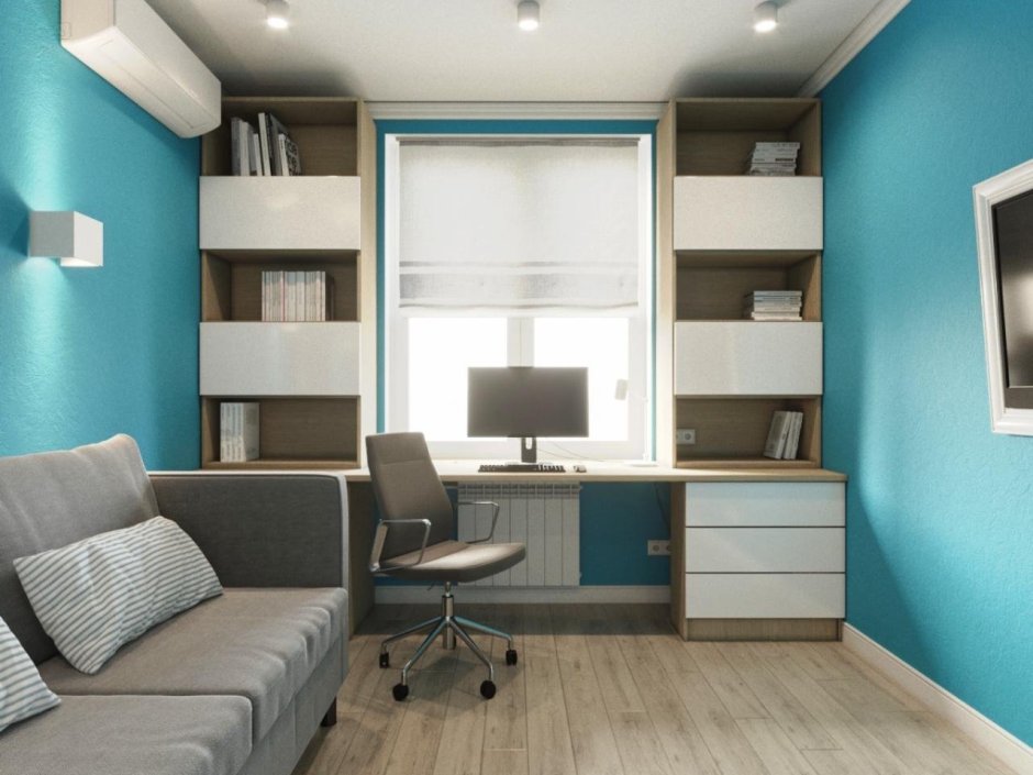 Рабочее место в спальне