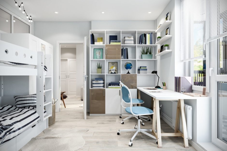 Стол у окна в гостиной