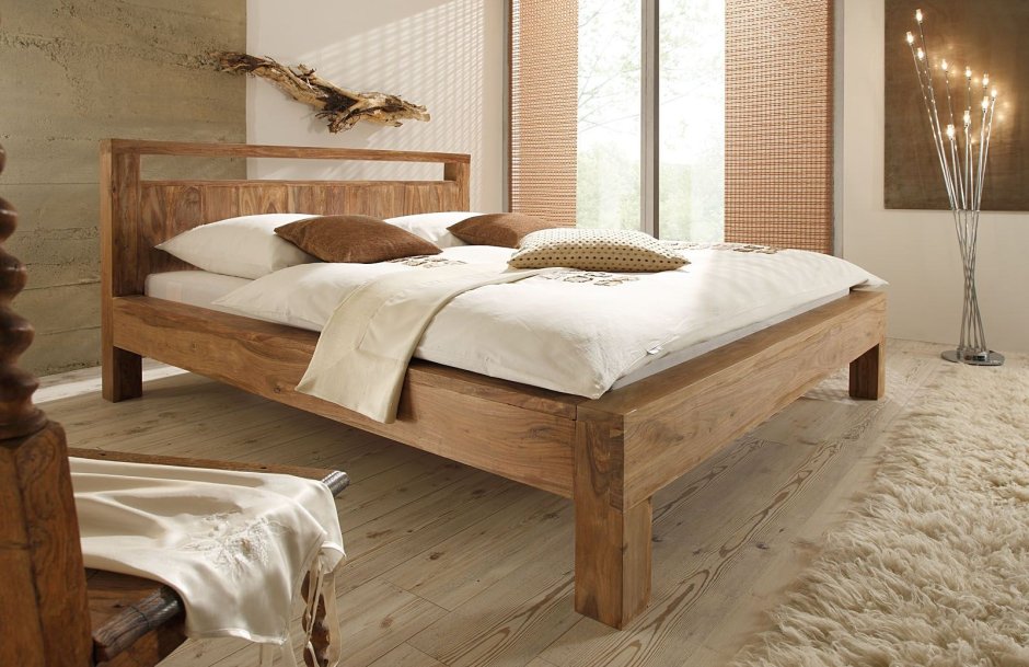Стильные деревянные кровати