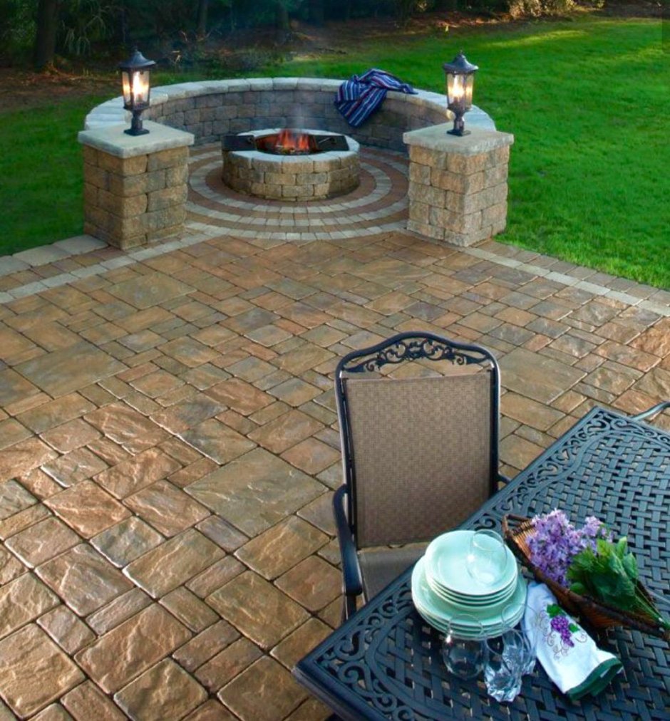 Площадка на даче под барбек