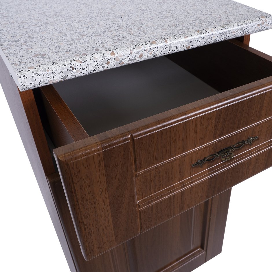 Шкаф кухни напольный 60 см. орех Аква