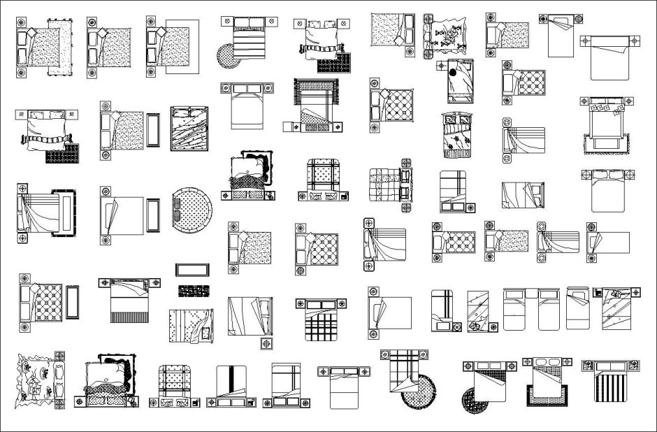 Блоки Автокад мебель