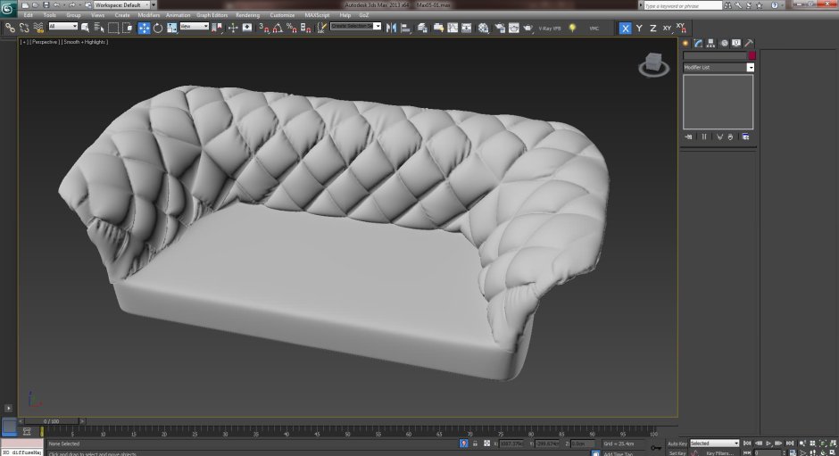 3 DS Max стол моделинг
