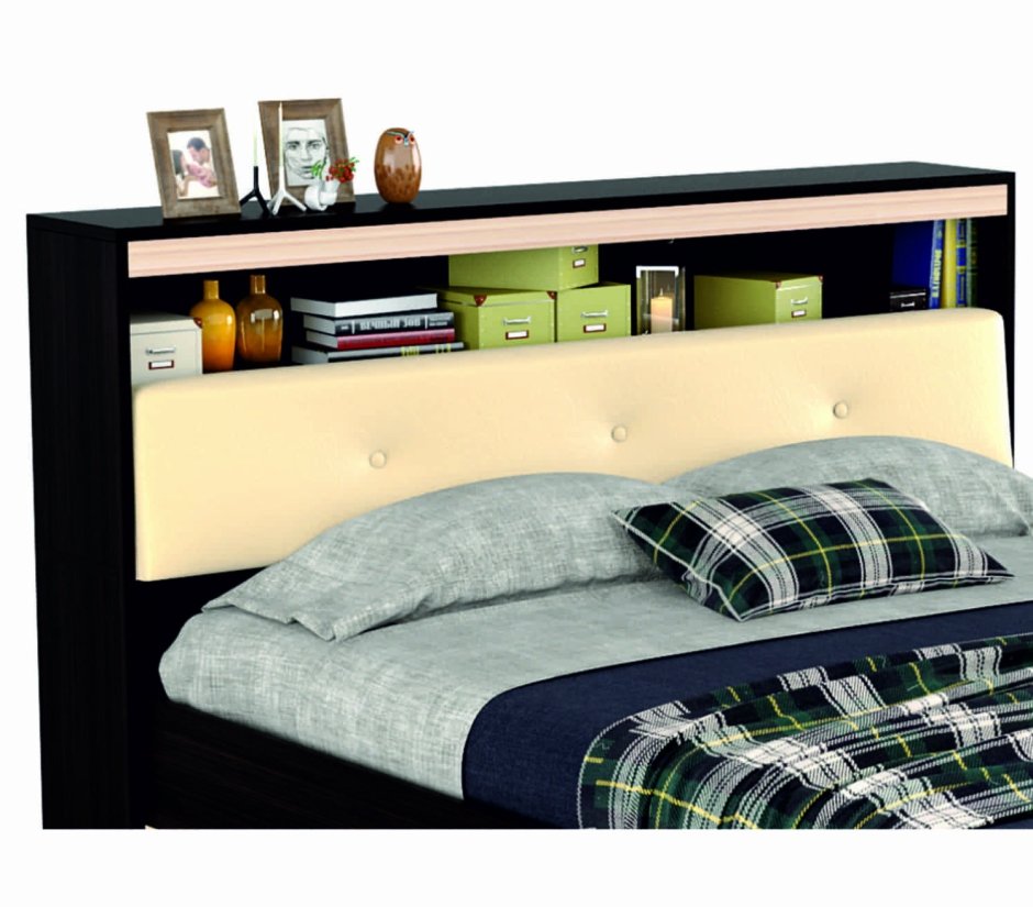 Кровать Виктория эко-п с блоком и ящиками 140