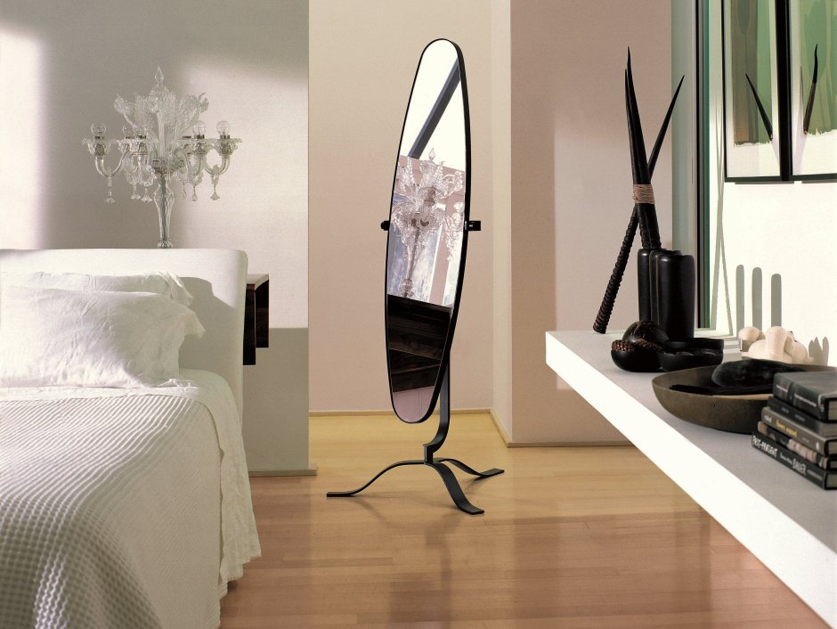 Напольное зеркало 40 см в интерьере