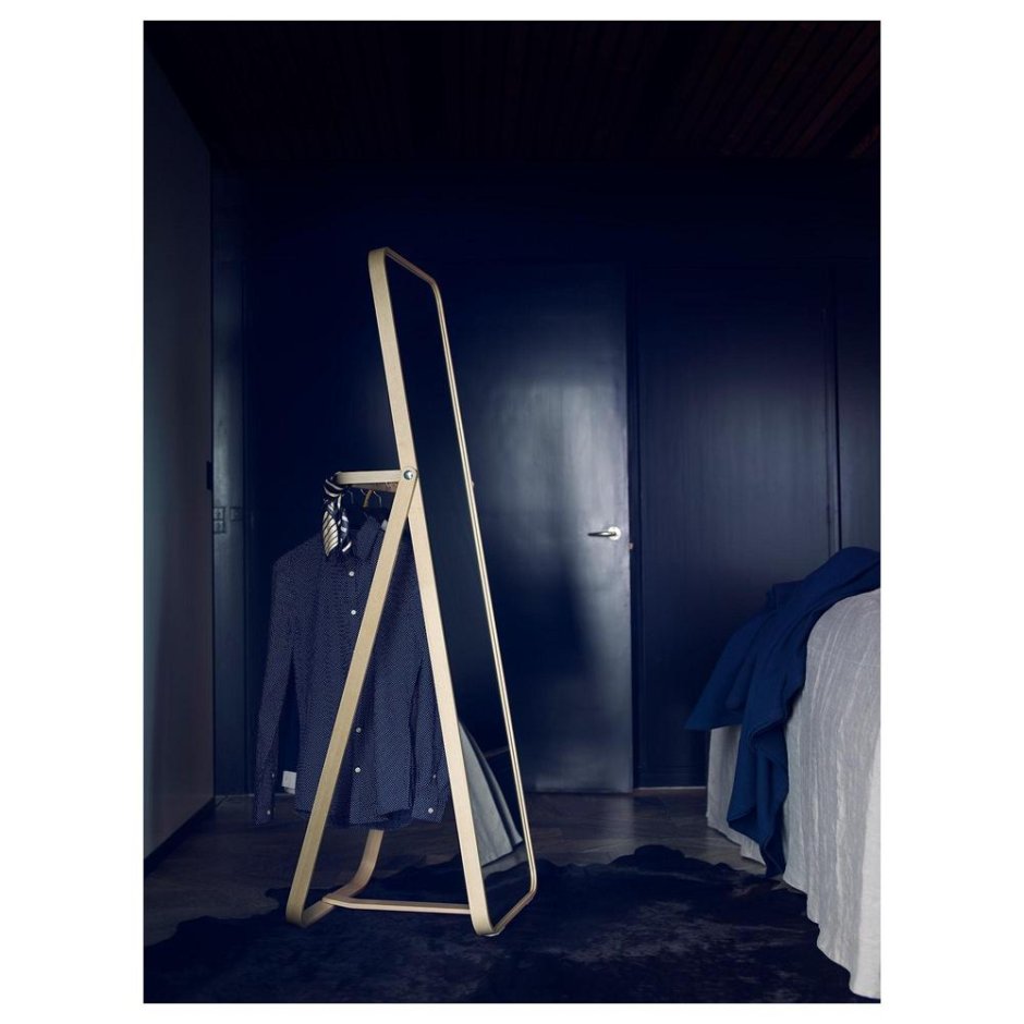 Зеркало белое напольное ИСФЬЁРДЕН, икеа