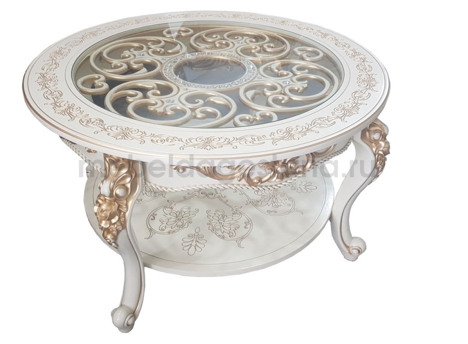 Стол журнальный Мебелик Овация (с) слоновая кость