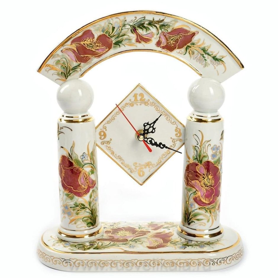 Часы фарфоровые настольные