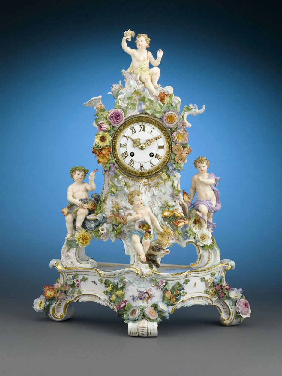 Мейсен часы фарфор 19 век