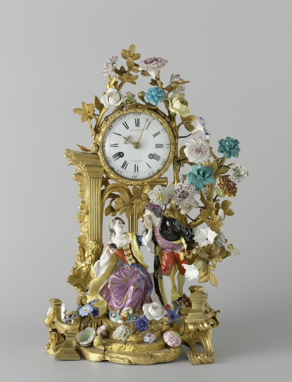 Мейсенский фарфор часы 18 века