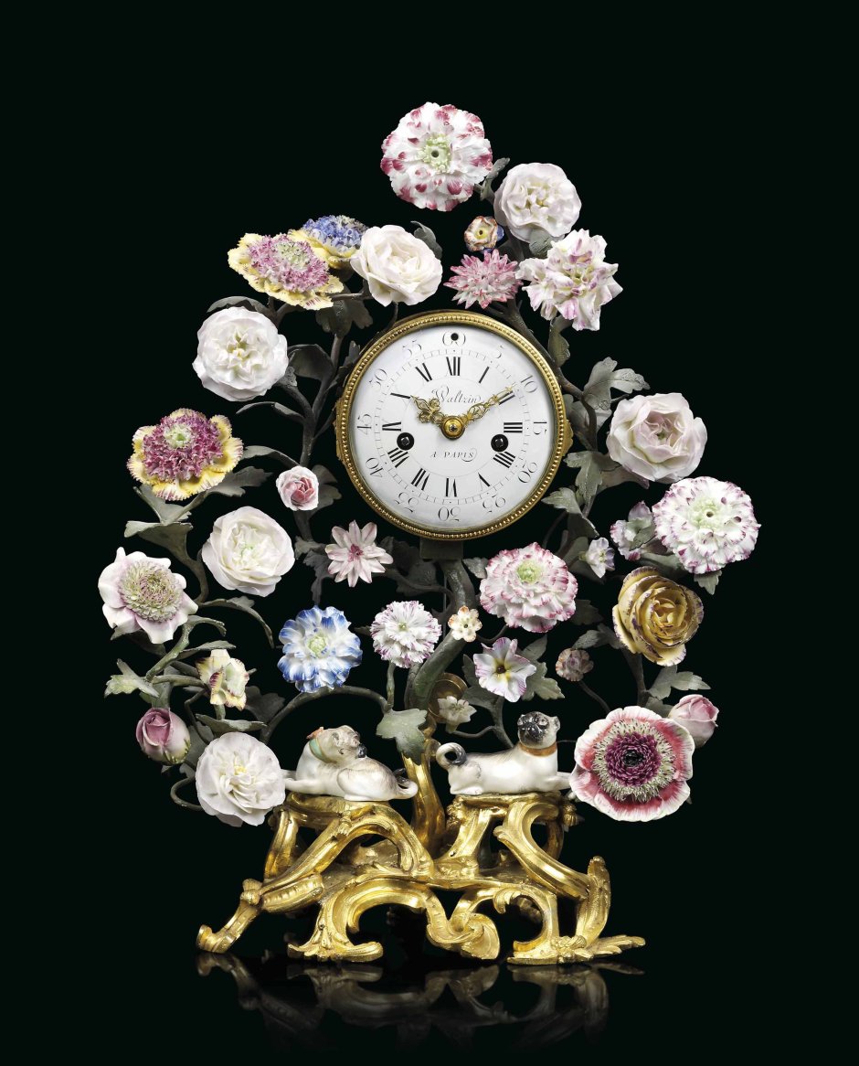 Фарфоровые настольные часы Винтажные