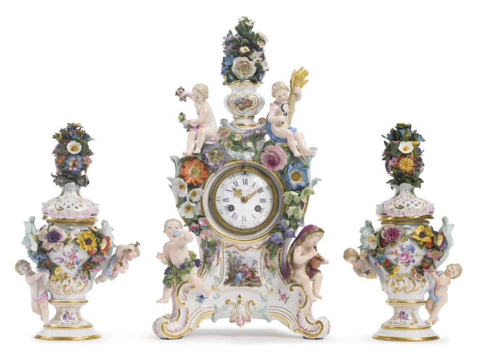 Каминные часы Мейсен