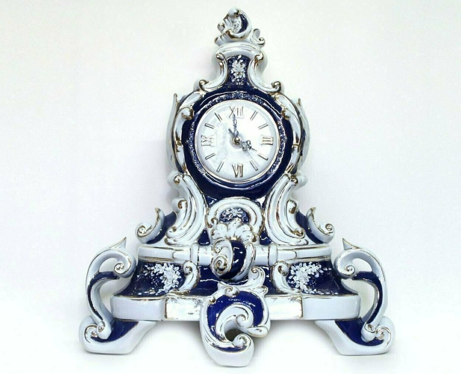 Каминные фарфоровые часы Leander