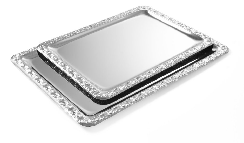 Поднос металлический прямоугольный нержавеющая сталь
