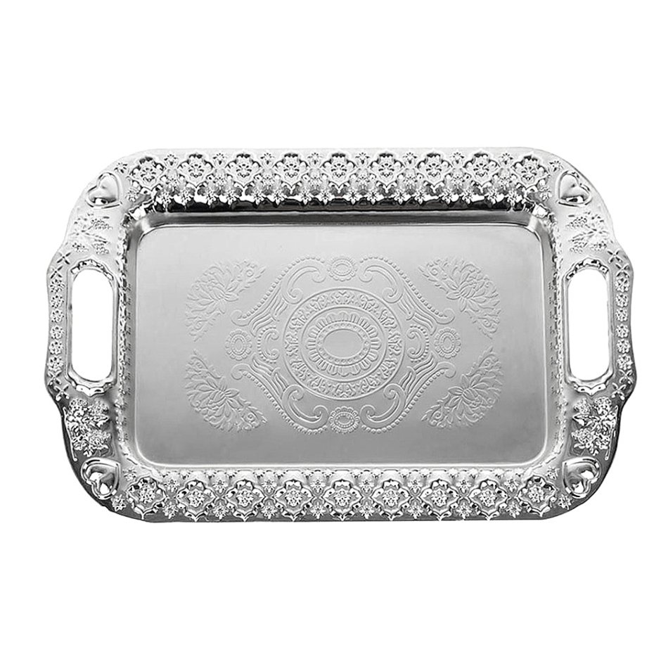 Поднос прямоуг.нерж 32см мн-179 Индия