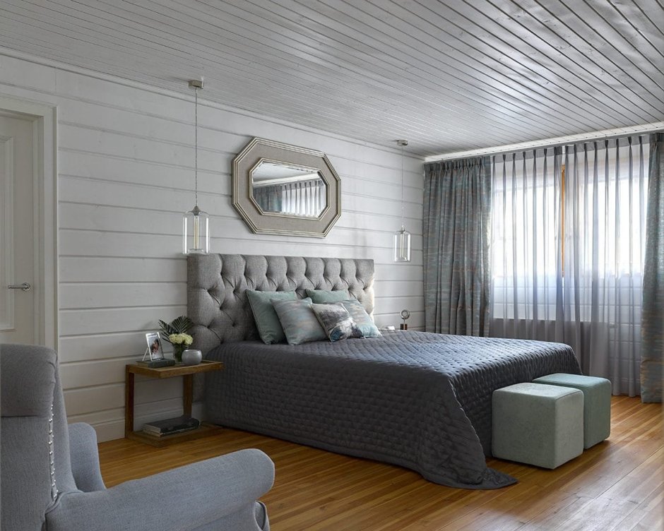 Розовая вагонка в интерьере