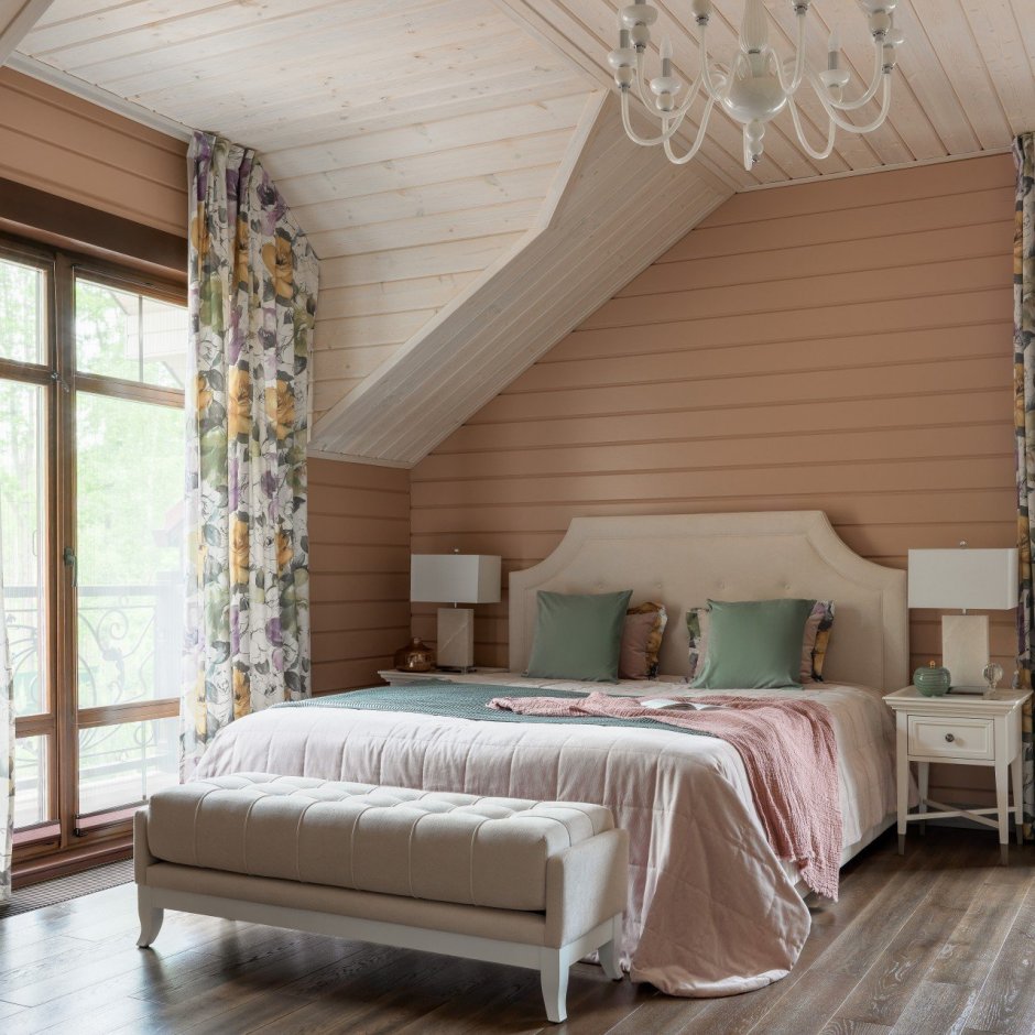 Вагонка крашенная в интерьере