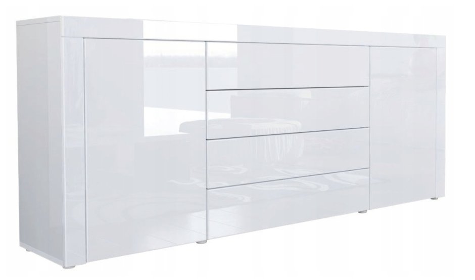 Комод Глосс белый / белый глянец