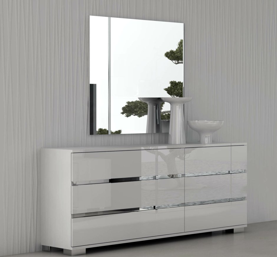 Комоды белые глянцевые современный стиль