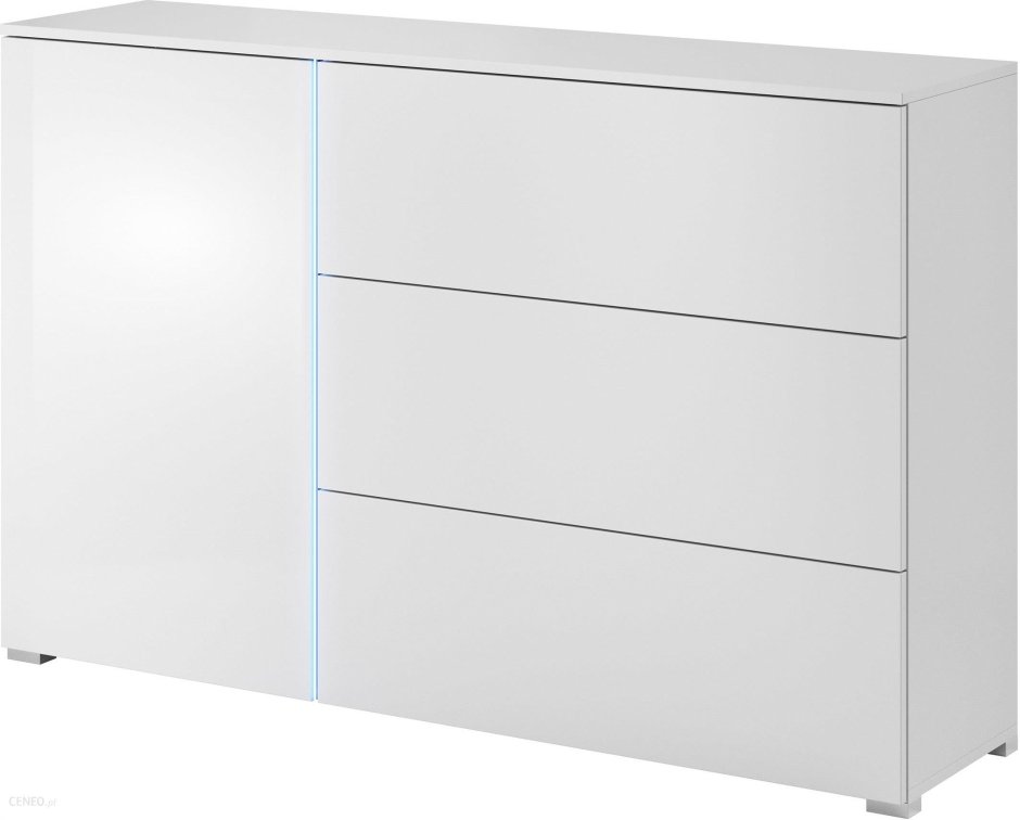 Комод Норден белый глянец