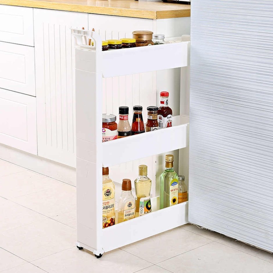 Узкая выдвижная полка