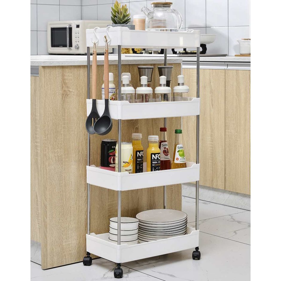 Стеллаж на колесиках для кухни