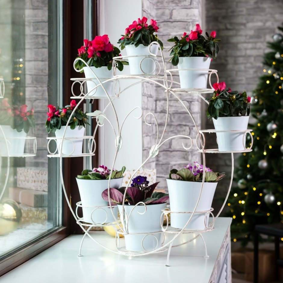 Оконная подставка дуэт на 14 горшков