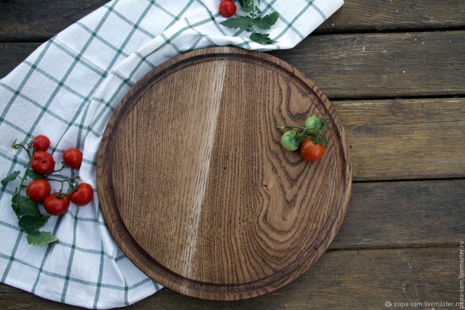 Поднос сервировочный деревянный