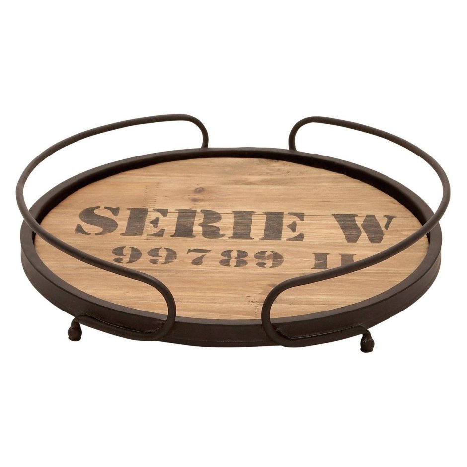 Круглый поднос с бортиками