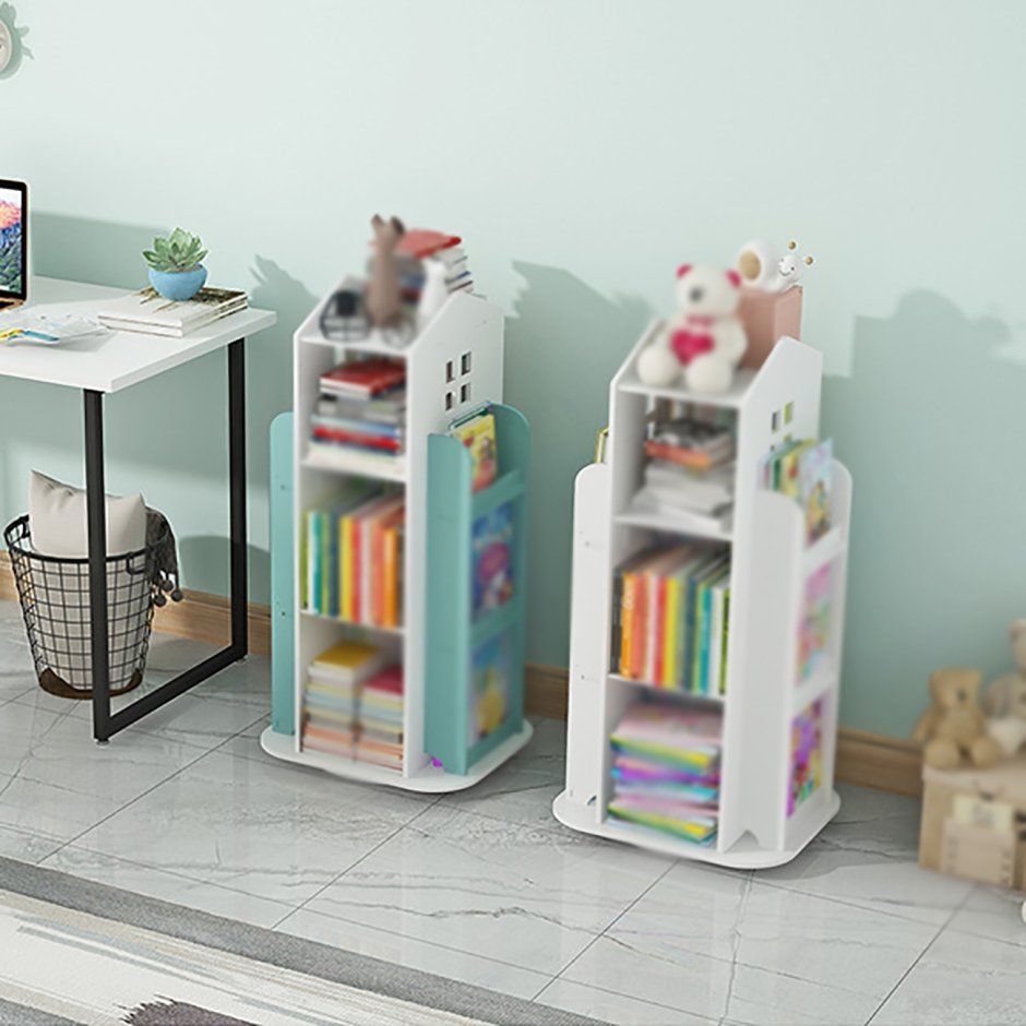 Детская книжная полка вращающаяся на 360