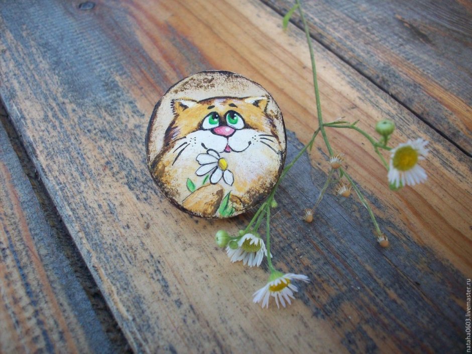 Роспись на спиле дерева