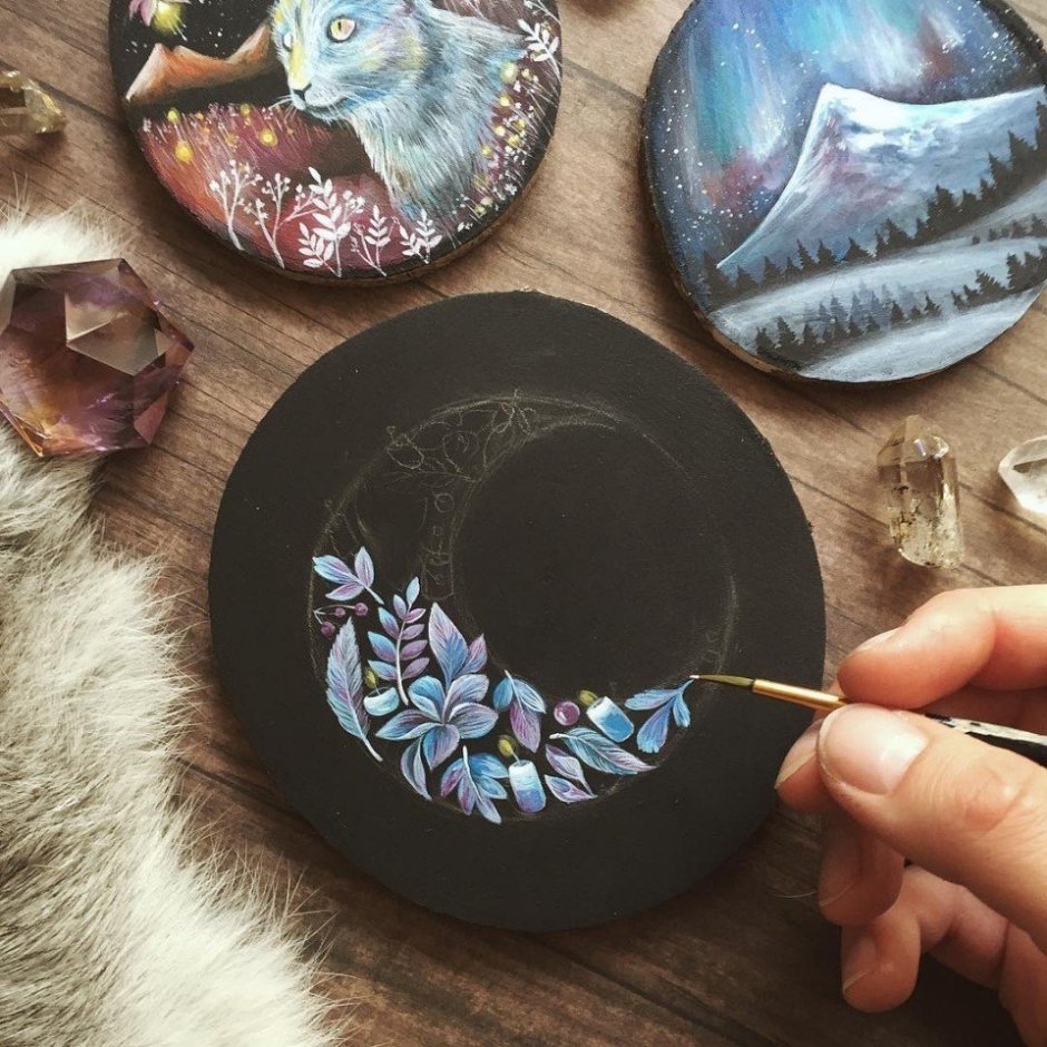 Роспись по дереву акриловыми красками