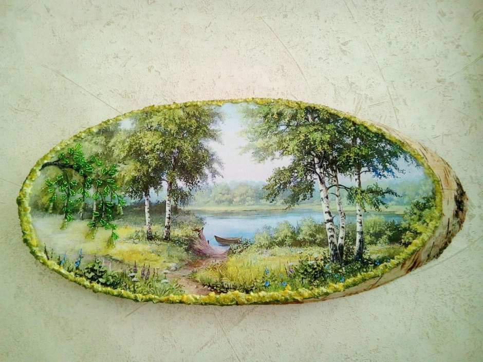 Выжигание на деревянных спилах