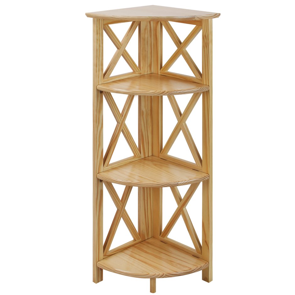 Угловой стеллаж деревянный интерьерный 20х30см