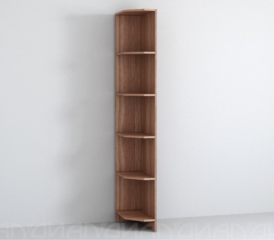 Полка угловая ясень шимо темный