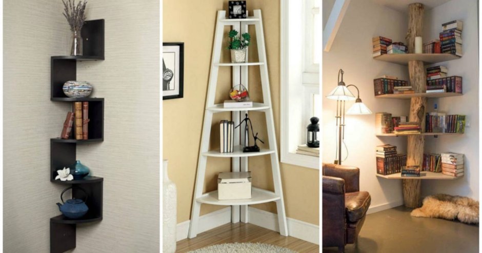 Угловая полка лесенкой