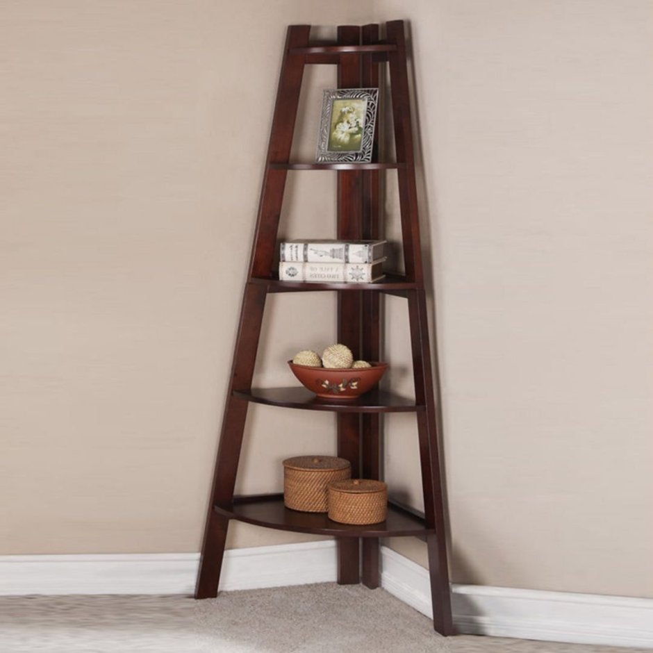 Полка угловая деревянная