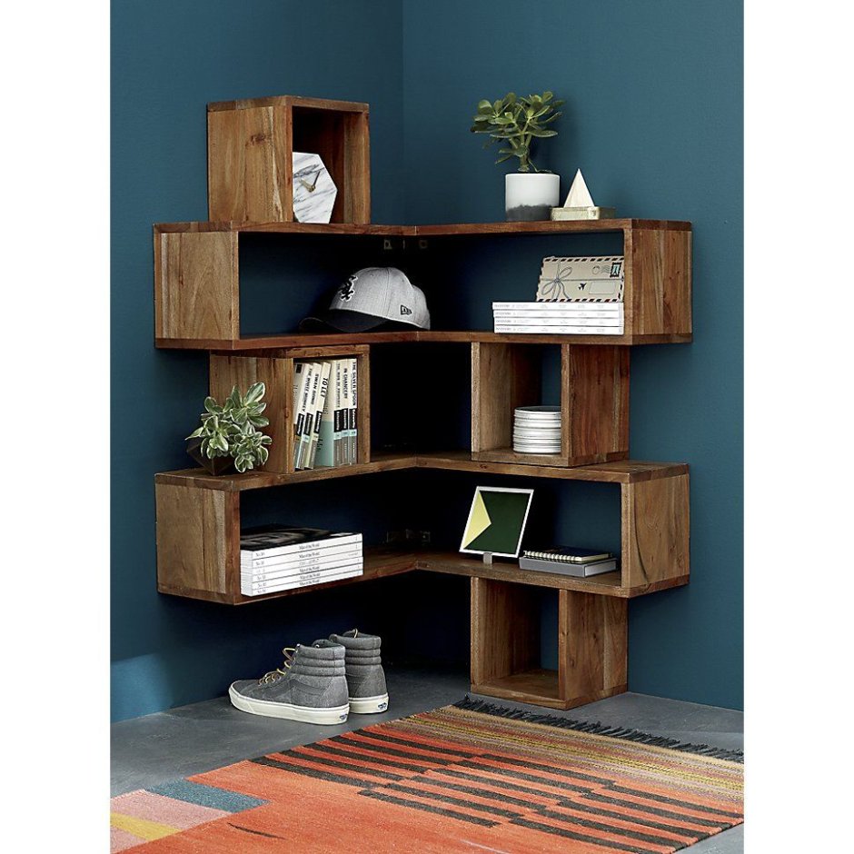 Угловая полка для книг