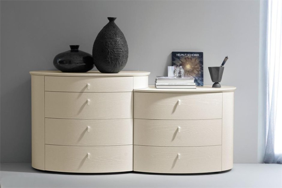 Комод полукруглый белый