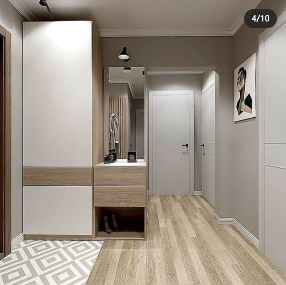 Прихожая в длинный коридор