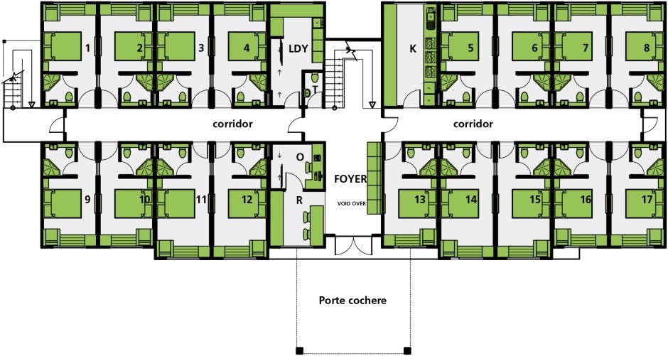 Коридор в трехкомнатной квартире