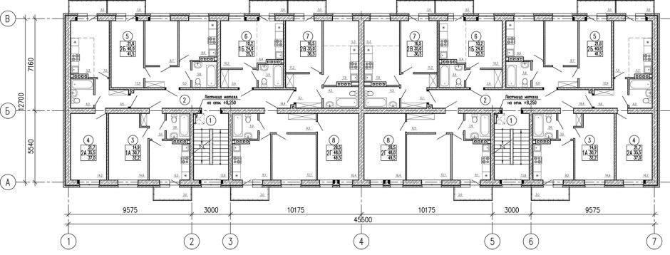 Вестибюль в общественном здании чертёж