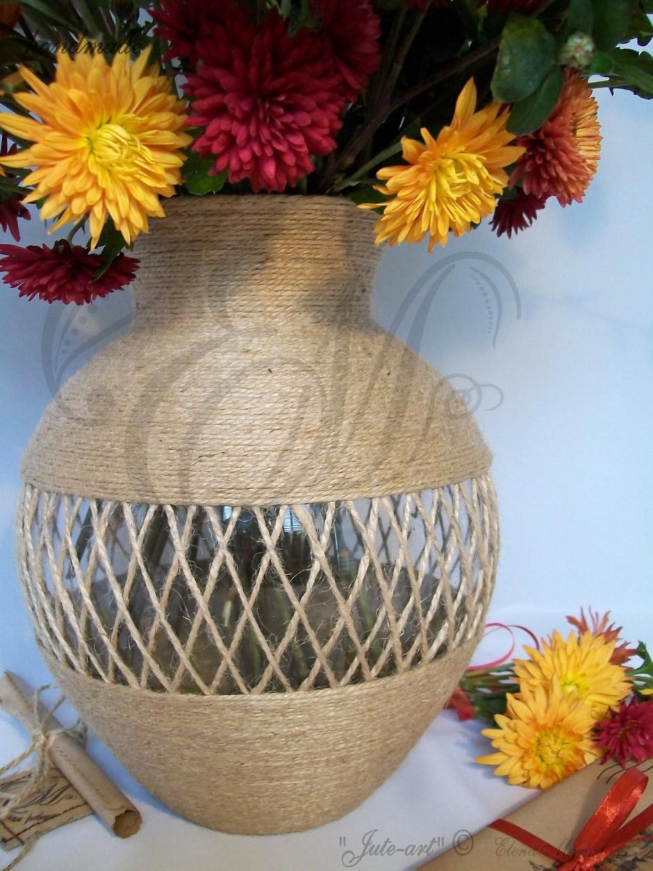 Ваза из шпагата