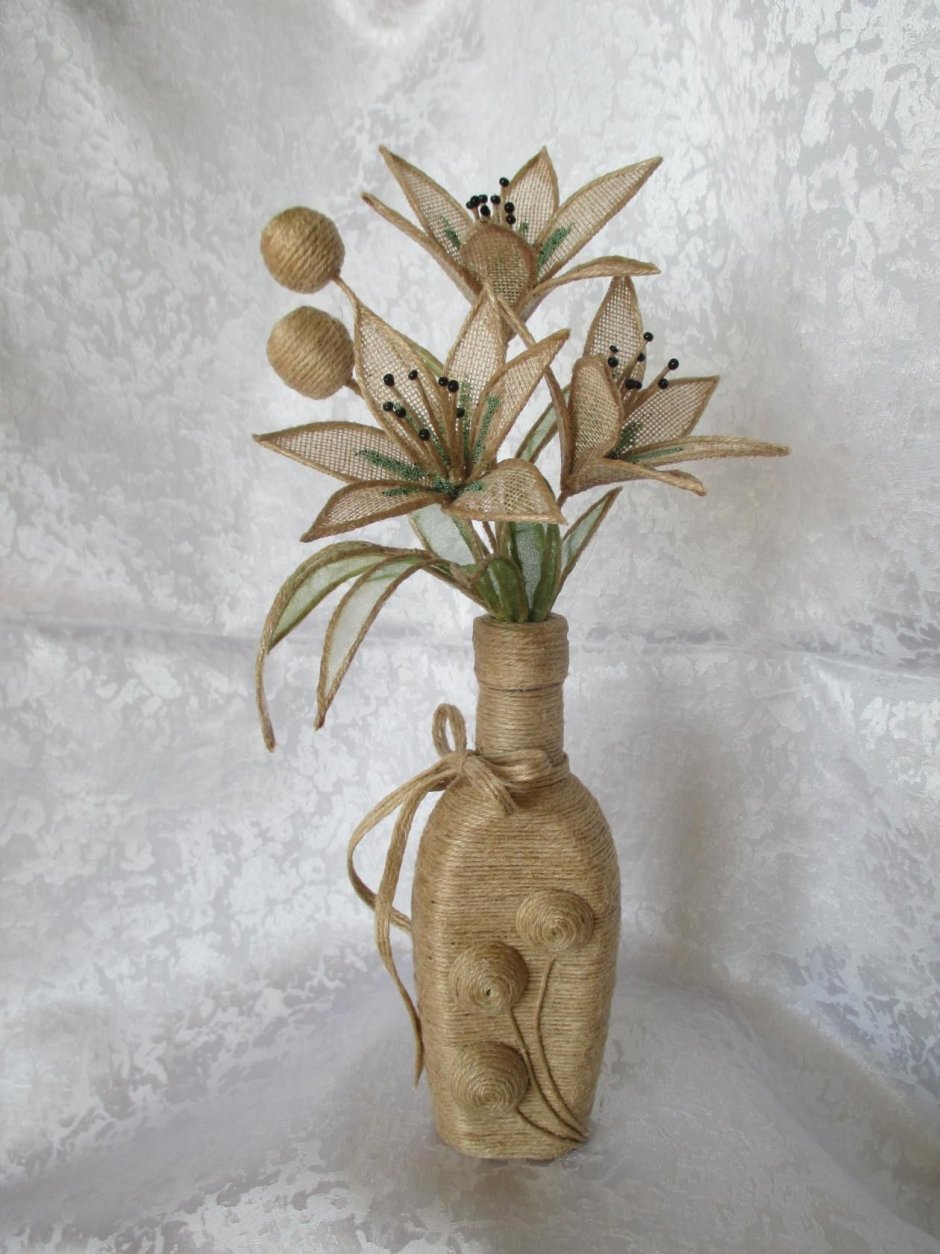 Ваза из джута